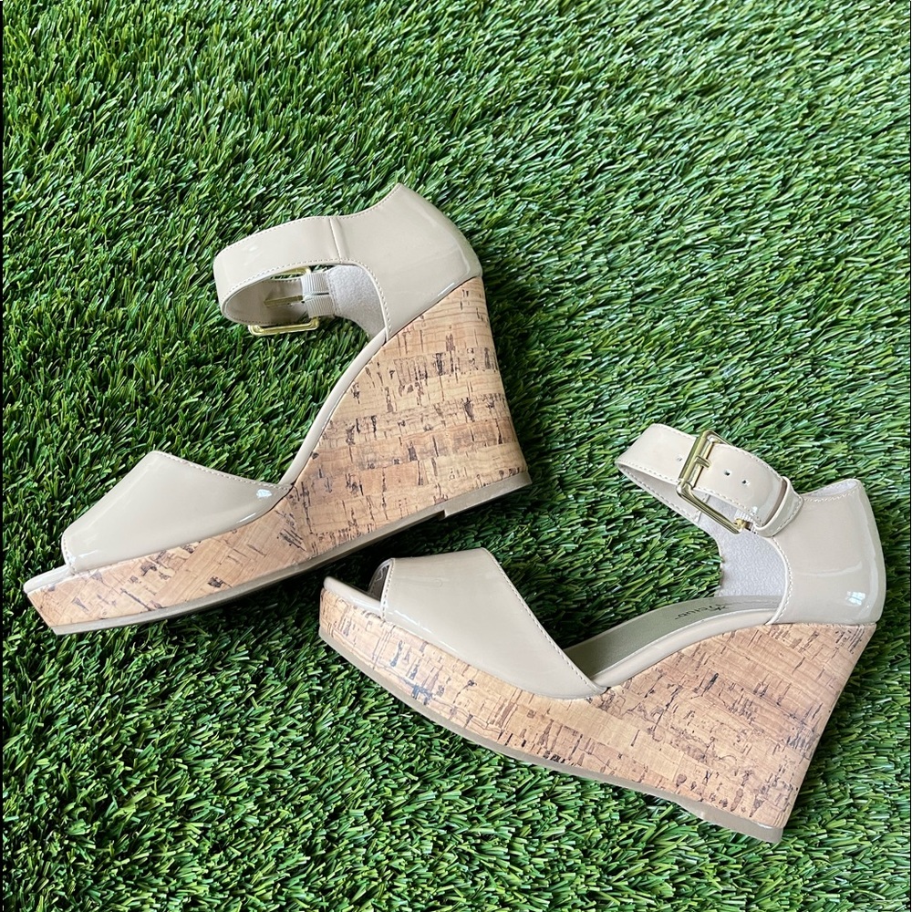 Montego Bay Club Cork Wedge Sandals Size 8